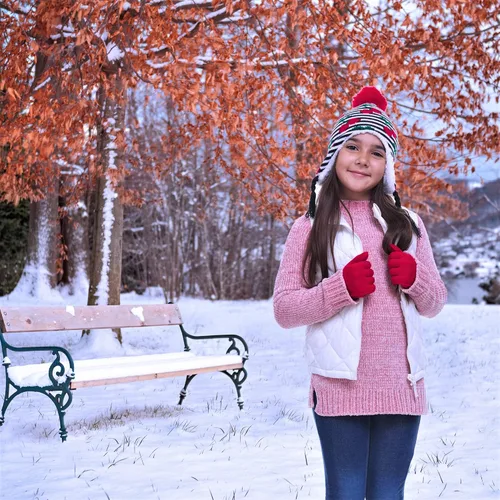 Miniatura 4 de Polar Wear Girls Hat & Glove Sets-Kids Cold Weather Winter Accessories-Childrens pom pom Hat sets-Big Girls 2 Pc Beanie Sets