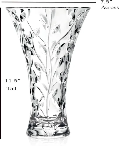 Miniatura 2 de Lorren Home Trends Jarrón de cristal Laurus 11" - Hecho en Italia