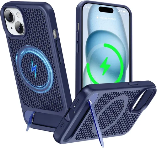 Miniatura 28 de Funda magnética de disipación de calor para iPhone 13 Pro Max, para MagSafe, protección contra caídas Coolingf, funda con función atril ajustable