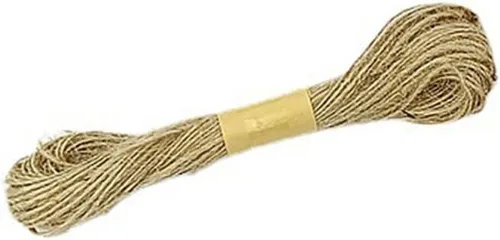 Eforcase Cordel de yute de 0.039 in, 65.6 pies de cuerda de yute natural para manualidades, jardinería, agrupación, envoltura de regalos,
