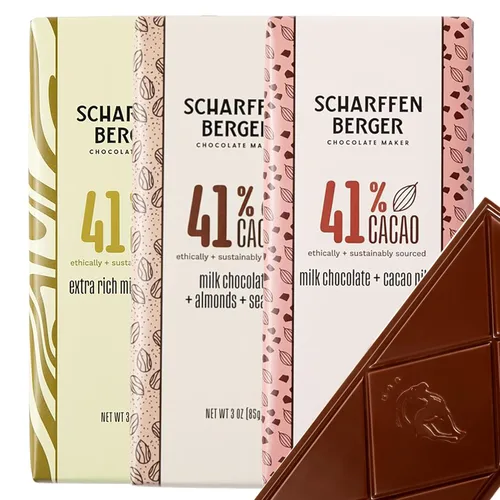 Miniatura 19 de Barra de Chocolate Scharffen Berger - Chocolate Negro - 62 Por Ciento Cacao - Semi-Amargo - Fino Artesanal - Barras de 3 onzas - Paquete de 12