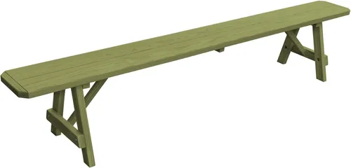 Miniatura 40 de Furniture Barn USA Banco tradicional de pino tratado a presión de 2 pies, tinte de cedro