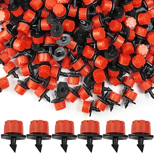 ROYHOO 200 rociadores de riego ajustables de 360 grados, emisores de 1/4 de pulgada para sistema de riego