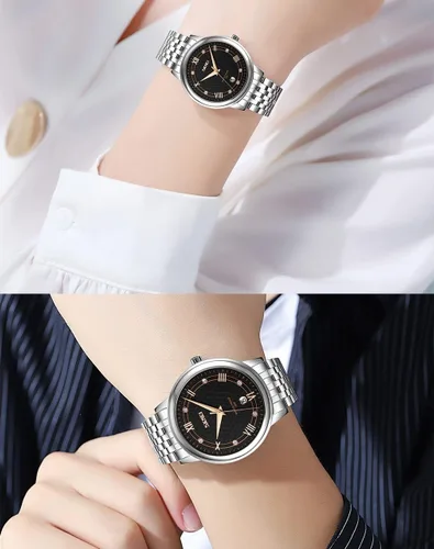 Miniatura 5 de SKMEI Watches for Couples Men and Women His and Hers Pair Watch Set Husband Wife Valentines Matching Wedding Gifts Classic Stainless Luxry Business