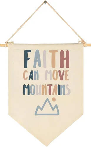 Miniatura 11 de Letrero de banderín de las Escrituras, regalo para bebés, recién nacidos, niños y niñas, versículos bíblicos cristianos, decoración de pared, regalo
