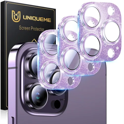 Miniatura 18 de UniqueMe para Paquete de 3 Protectores de Lente de Cámara para iPhone 15 Pro/iPhone 15 Pro Max, [Protección contra Caídas] [Compatible con Fundas]