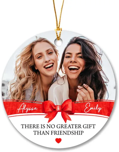 Miniatura 18 de Adornos de Navidad personalizados 2025 para amigas, regalos de adorno para la decoración del árbol de Navidad, regalo personalizado de Navidad