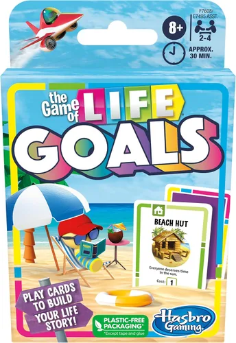 Miniatura 2 de Hasbro Gaming The Game of Life Goals Card y juego familiar de juego rápido, 2-4 jugadores, divertidas actividades de verano, esenciales para viajes