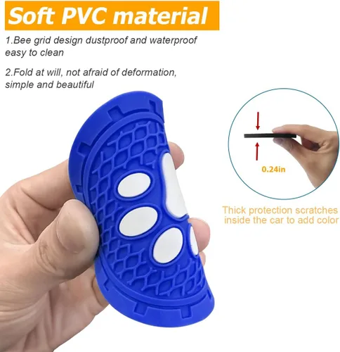 Miniatura 3 de Osilly Posavasos para portavasos de automóvil, paquete de 4 posavasos antideslizantes de PVC con huellas de pata, tapete universal lindo de 2.75