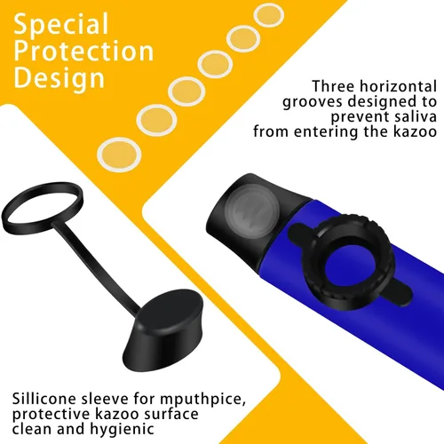 Miniatura 4 de RANMING Paquete de 6 coloridos kazoos de plástico para fiestas, suministros para adultos, varios colores (rojo, verde, rosa, blanco, negro, azul)