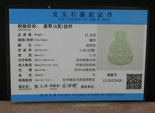 Miniatura 7 de gojade Colgante de jadeíta de jade A 100% natural certificado verde Guanyin Kwan Yin Lotus Flower Necklace 397729 GS