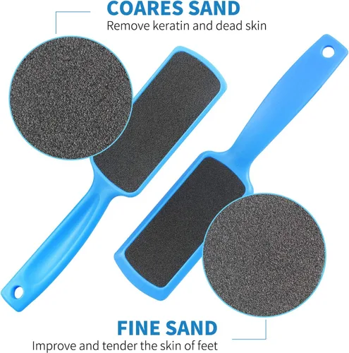 Miniatura 2 de Fu Store Limas de pedicura para pies y callos con raspador de pies de doble cara para piel muerta, limpiador profesional para pies (paquete de 6)
