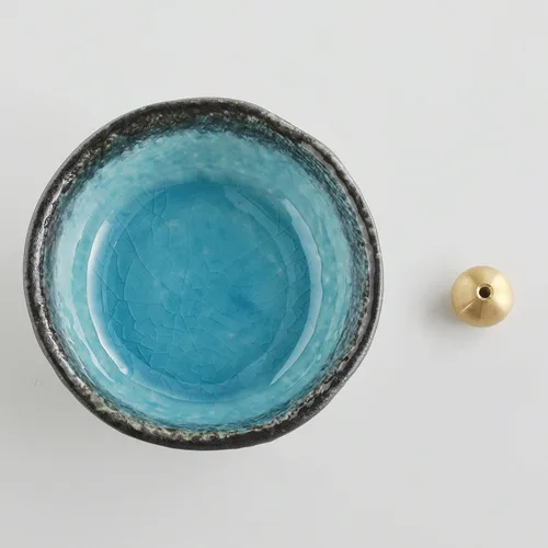 Miniatura 4 de Asayu Japan ese - Mini soporte de incienso pequeño para palos de 3.3 pulgadas (3.268 in), hecho en Japón, atrapa cenizas de cerámica y quemador