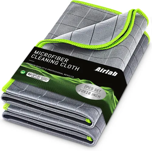 Miniatura 9 de Airlab Toallas de microfibra de carbono para pulido y limpieza de vidrios de coche, paño de detalle automático, libre de pelusa, sin marcas