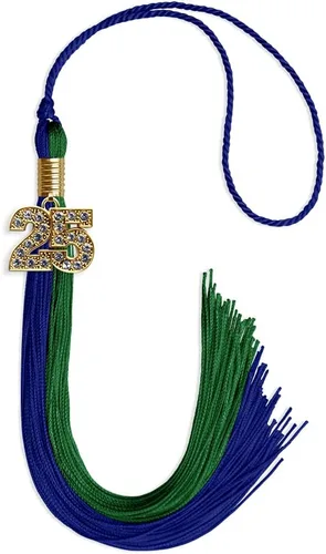 Miniatura 98 de Endea Graduation Borla de doble color con dije dorado (negro/oro brillante, 2022)