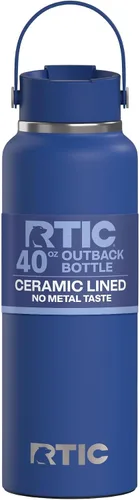 Miniatura 16 de RTIC - Botella de agua Outback de 32 oz (1 L), con revestimiento de cerámica, aislada, de acero inoxidable, doble pared con aislamiento al vacío