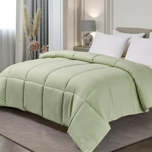 Miniatura 15 de Blue Ridge Home Fashions - Edredón sintético de microfibra para todas las estaciones, relleno de poliéster hipoalergénico, Algodón, Negro, King