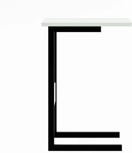 Miniatura 6 de Mesa auxiliar estrecha en forma de C para sala de estar, deslizarse debajo del sofá, marco de metal ligero, mesa auxiliar para sofá, bandeja de TV