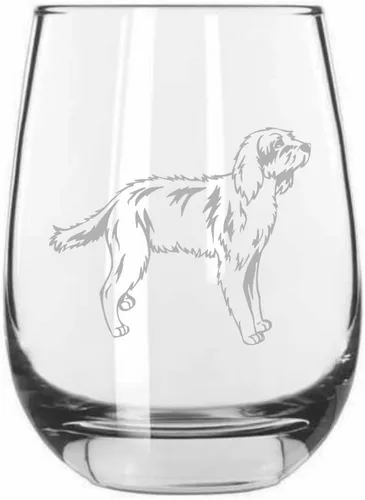 Miniatura 489 de Sakhalin Husky Dog - Copa de vino grabada personalizada de 15.25 onzas sin tallo