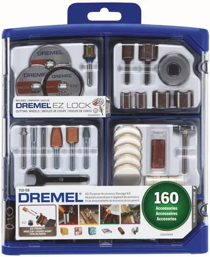 Miniatura 9 de Dremel 709-02 Kit de accesorios de herramientas rotativas multiusos de 110 piezas, incluye una broca de tallado, tambores de lijado, piedras