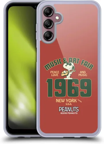 Miniatura 230 de Head Case Designs Funda de gel Woodstock 50th con licencia oficial de Peanuts Snoopy Guitar 1969 [protección de grado militar] compatible