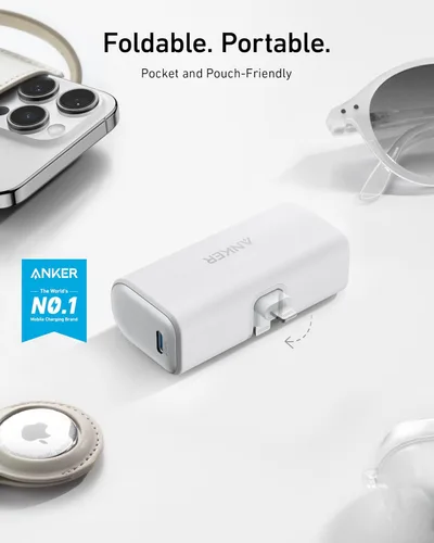 Miniatura 3 de Cargador portátil Anker Nano para iPhone, con conector Lightning certificado MFi incorporado, batería externa de 5,000 mAh 12W, compatible