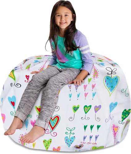 Miniatura 4 de Posh Stuffable - Sillón puff con almacenamiento para niños, contenedor de animales de peluche, organizador de juguetes de niños