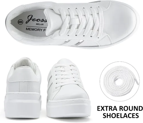 Miniatura 6 de Jeossy Tenis de moda con plataforma 8028 para mujer, zapatos casuales con cordones y soporte de arco