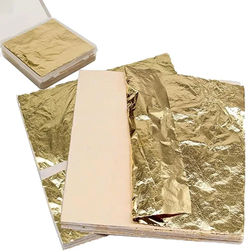 ZOENHOU 600 hojas doradas de 5.5 x 5.5 pulgadas para artes de resina, hojas de papel de hoja dorada para hacer joyas, arte de uñas, pintura dorada,