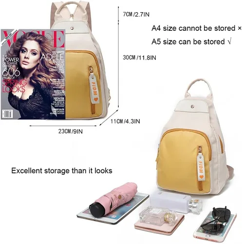 Miniatura 3 de zhongningyifeng Mochila pequeña para mujer, mini mochila de viaje de nailon, bolsa de hombro, bonita y ligera para mujer