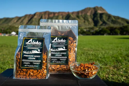 Miniatura 8 de Aloha Right Now Galletas de arroz arare mixtas prémium Mochi Crunch estilo japonés hawaiano mezcla asiática de 1 libra 16 onzas y polvo Li Hing Mui