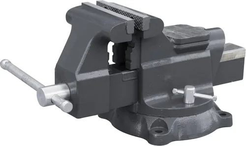 Miniatura 47 de KAKA INDUSTRIAL Prensas de banco de 3 pulgadas de ancho de mandíbula, apertura de mandíbula de 3.5 pulgadas, Base giratoria resistente