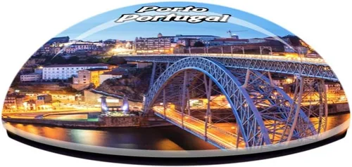 Miniatura 3 de Puente de Dom Luis I Porto Portugal Imán para nevera 3D Cristal Turístico Ciudad Viaje Recuerdo Colección Regalo Fuerte Etiqueta Adhesiva