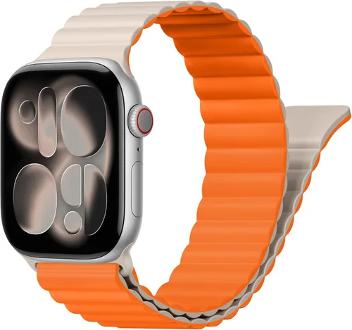 Miniatura 26 de BXUXOHS - Bandas deportivas magnéticas para Apple Watch de 40mm, 38mm, 41mm, 42mm, 44mm, 45mm, 46mm, iWatch para mujeres y hombres, correa