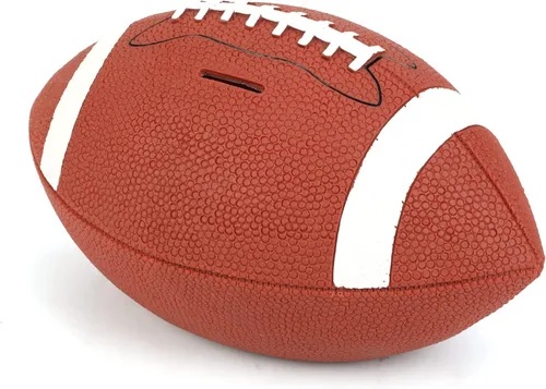 Miniatura 10 de H&W Alcancía de fútbol para niños, inastillable, con temática de deportes de rugby, tamaño grande, regalo de Super Bowl para niños