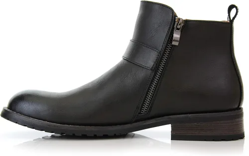 Miniatura 4 de Ferro Aldo Botas de motocicleta casuales para hombre con cremallera y hebilla