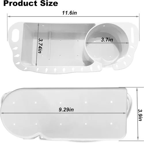 Miniatura 2 de HIUMI Paquete de 2 organizadores para botes, portavasos marinos, ajuste universal para Bass Boat Kayak Pontón Jon Boat Pesca Cabaña