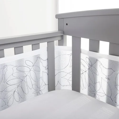Miniatura 14 de BreathableBaby Forro transpirable de malla para cunas de tamaño completo, malla deluxe de 4mm, Elefantes (Tamaño 4FS cubre 3 o 4 lados)