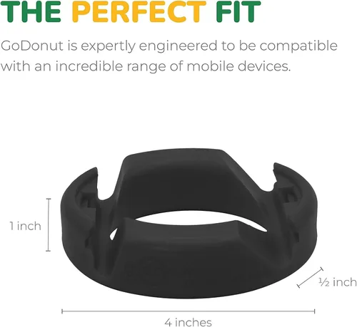 Miniatura 2 de GoDonut Soporte para teléfono original - Soporte para teléfono celular + organizador de escritorio para iPad - Compatible con tableta, iPhone, Negro