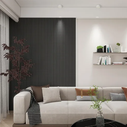 Miniatura 8 de Upick Paneles de pared acústicos de MDF que absorben el sonido, paquete de 2 paneles de pared de espuma a prueba de sonido de 94.5 x 23.4 pulgadas