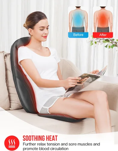 Miniatura 4 de Snailax - Masajeador de espalda con calor, regalos para hombres, mujeres, silla de masaje eléctrica de tejido profundo para todo el cuerpo