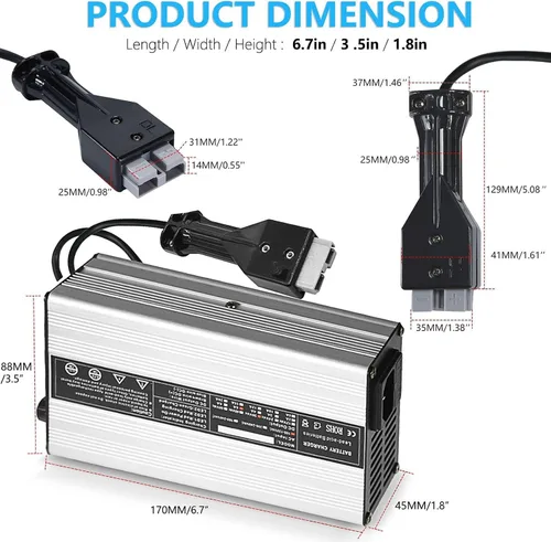 Miniatura 4 de labwork Cargador de batería para carrito de golf 36V 5A y SB50 Reemplazo de enchufe para EZGO TXT Reemplazo para EZGO Star DS Club Car