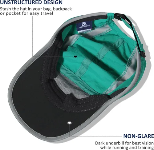 Miniatura 4 de GADIEMKENSD Sombrero reflectante plegable para exteriores, diseño sin estructura, protección solar UPF 50+, sombreros deportivos para mujeres