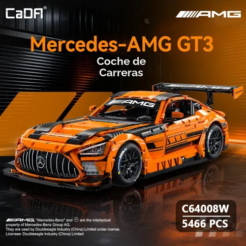 Miniatura 2 de CaDA Master C64008W Mercedes-AMG GT3 - Juego de construcción a escala 1:8 – 5466 piezas con licencia oficial de Supercar, kit de bloques
