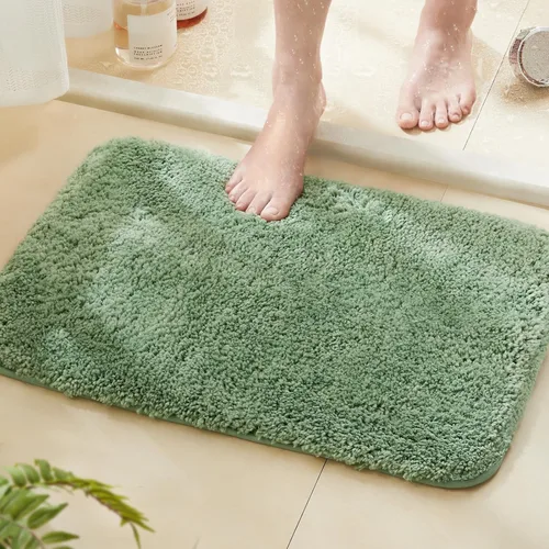 Miniatura 18 de TECHMILLY Alfombras Corredoras de Baño Super Suaves Peludas, Alfombras de Baño de Microfibra Gruesas Antideslizantes Absorbentes, Tapete de Baño