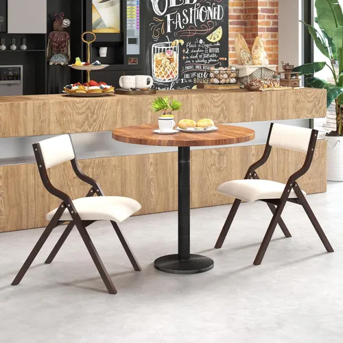 Miniatura 4 de LDAILY Moccha - Silla plegable, sillas de comedor plegables sin montaje con almohadillas deslizantes, sillas plegables con asientos acolchados