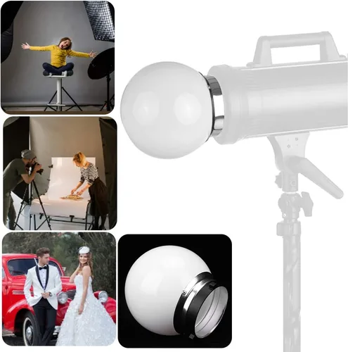 Miniatura 9 de Bola de luz suave para montaje, accesorio de fotografía de 5.9 in, pantalla de flash para iluminación de estudio retrato