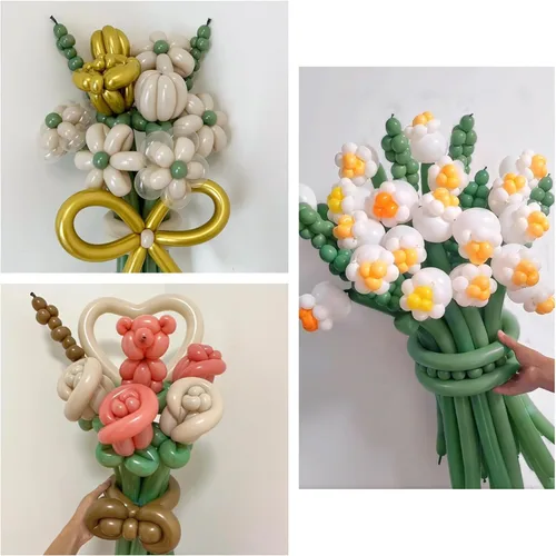 Miniatura 6 de 100 globos de color verde salvia del 260, globos gruesos de látex verde de 260q para modelo animal, globos largos de torsión para regalos de Navidad
