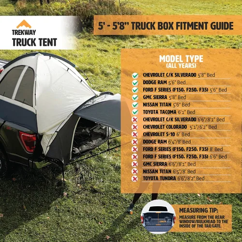 Miniatura 3 de Offroading - Tienda de campaña para caja de camioneta, longitud de 6.5 pies de caja