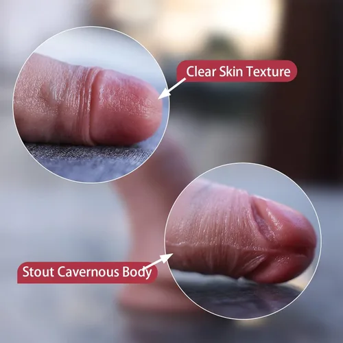 Miniatura 4 de Consoladores suaves realistas de 5.91 pulgadas para principiantes, consolador de silicona gruesa realista hecho a mano, pene suave con ventosa